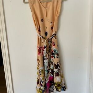 Simply Vera Vera Wang Floral Midi Dress - Cream and Multicolor